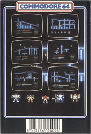 Box back cover for Transformers on the Commodore 64.