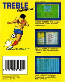 Box back cover for Treble Champions on the Commodore 64.