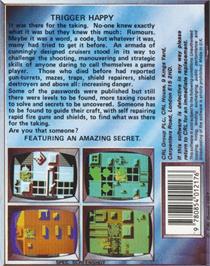 Box back cover for Trigger Happy on the Commodore 64.