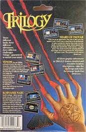 Box back cover for Trilogy on the Commodore 64.
