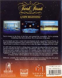 Box back cover for Trivial Pursuit - A New Beginning on the Commodore 64.