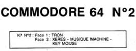 Box back cover for Tron (Courbois Software) on the Commodore 64.