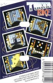Box back cover for Turbo Bike on the Commodore 64.
