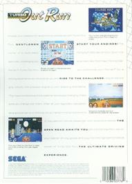 Box back cover for Turbo Out Run on the Commodore 64.