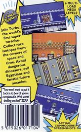 Box back cover for Turbo The Tortoise on the Commodore 64.