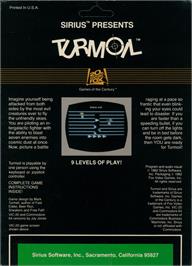 Box back cover for Turmoil on the Commodore 64.