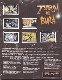 Box back cover for Turn n' Burn on the Commodore 64.
