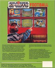 Box back cover for Tv Sports Football on the Commodore 64.