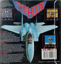 Box back cover for Typhoon on the Commodore 64.
