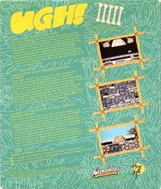 Box back cover for Ugh! (Softek) on the Commodore 64.