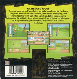 Box back cover for Ultimate! Golf on the Commodore 64.