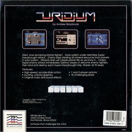 Box back cover for Uridium on the Commodore 64.