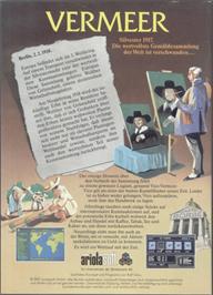 Box back cover for Vermeer on the Commodore 64.