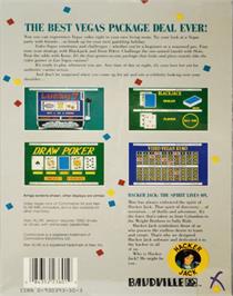 Box back cover for Video Vegas on the Commodore 64.