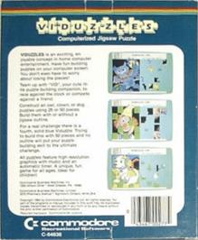 Box back cover for Viduzzles on the Commodore 64.