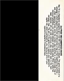 Box back cover for War 70 on the Commodore 64.
