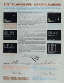 Box back cover for Warship (Ahoy!) on the Commodore 64.