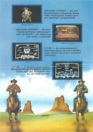 Box back cover for Western Contest on the Commodore 64.