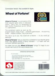 Box back cover for Wheel of Fortune (Phil Wegrzyn) on the Commodore 64.