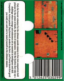 Box back cover for Who Dares Wins (dk'tronics) on the Commodore 64.
