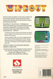Box back cover for Wipeout on the Commodore 64.