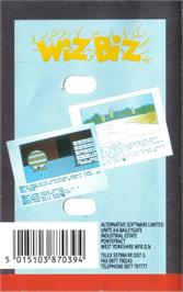 Box back cover for Wiz-biz on the Commodore 64.