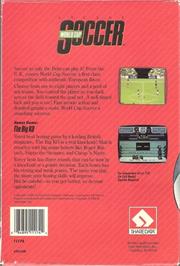 Box back cover for World Cup Soccer (ShareData) on the Commodore 64.