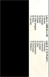 Box back cover for X-change on the Commodore 64.