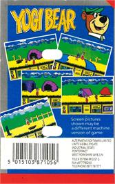 Box back cover for Yogi Bear on the Commodore 64.