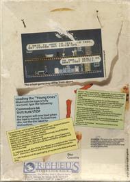 Box back cover for Young Ones, The on the Commodore 64.