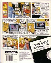 Box back cover for ZorkQuest: Assault on Egreth Castle on the Commodore 64.