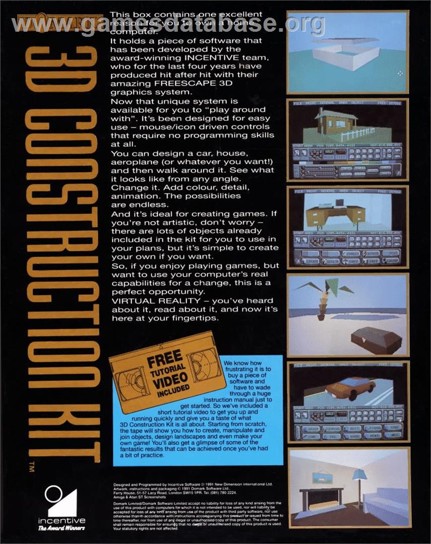 3-d Adventure - Commodore 64 - Artwork - Box Back