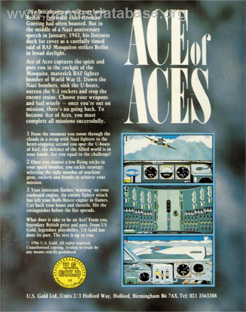 Ace of Aces - Commodore 64 - Artwork - Box Back