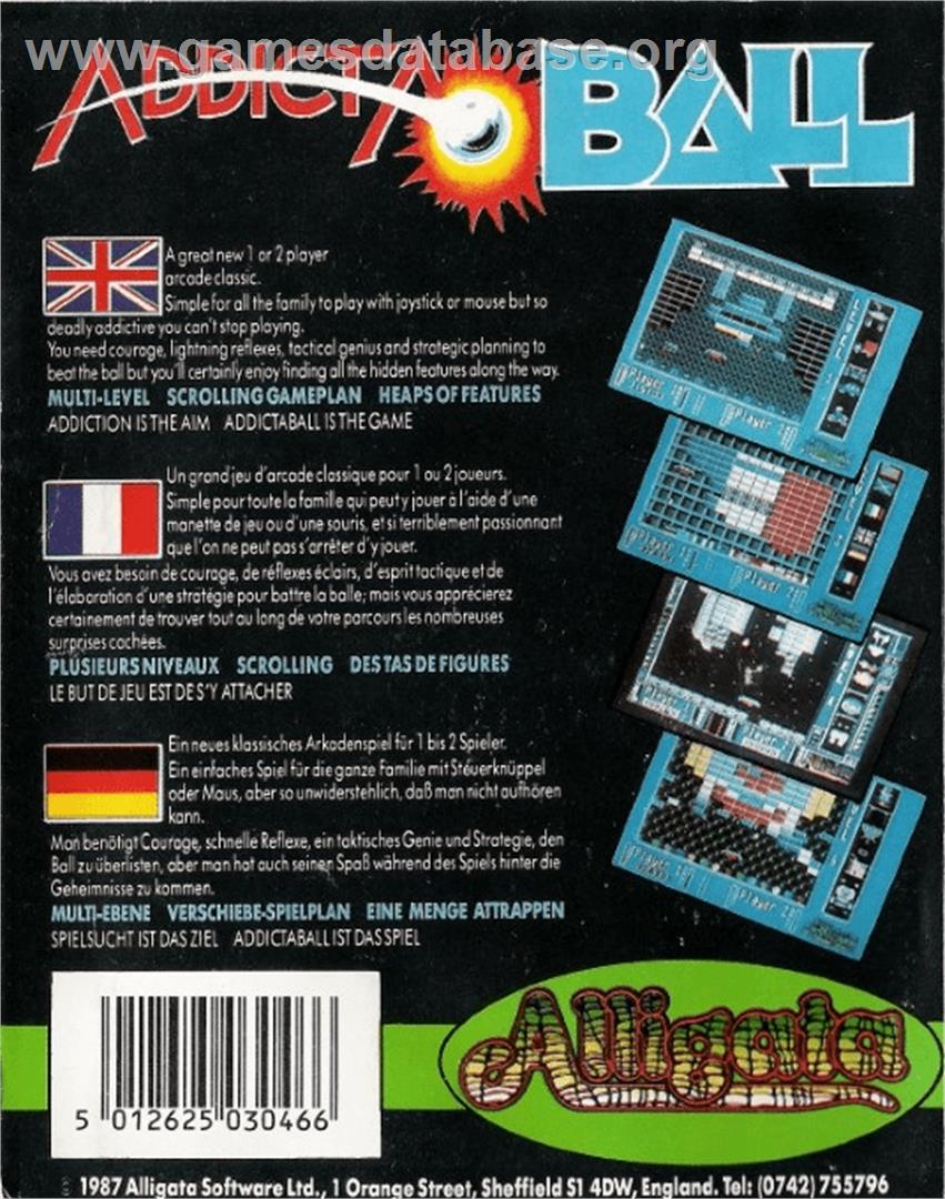 Addicta Ball - Commodore 64 - Artwork - Box Back