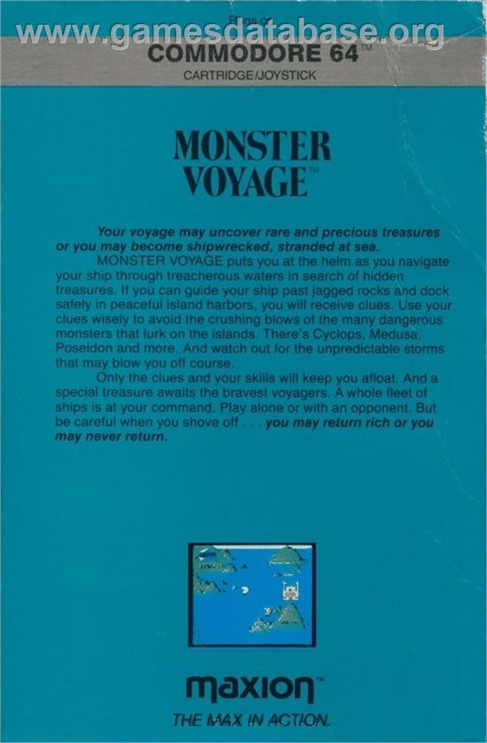 Aegean Voyage / Monster Voyage - Commodore 64 - Artwork - Box Back