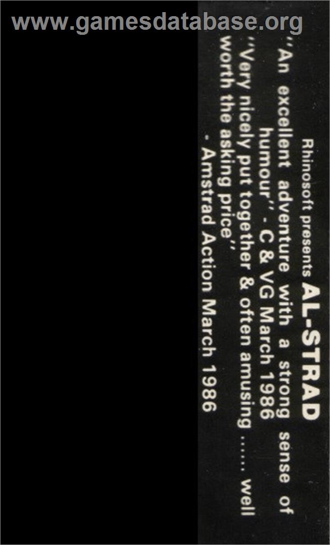 Al-strad - Commodore 64 - Artwork - Box Back
