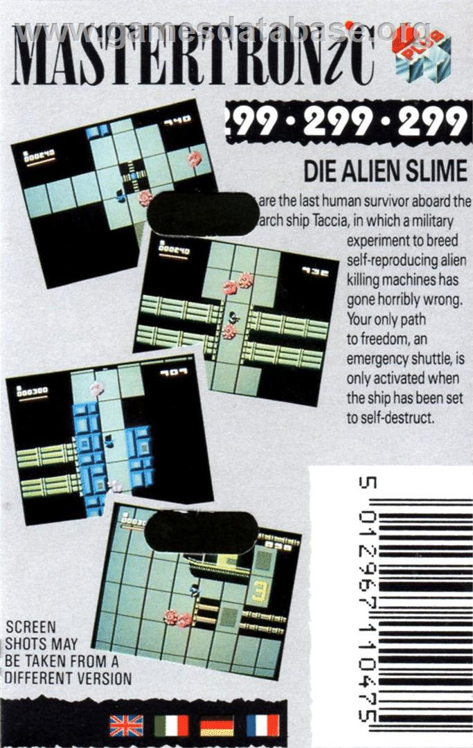 Alien Slime, Die - Commodore 64 - Artwork - Box Back