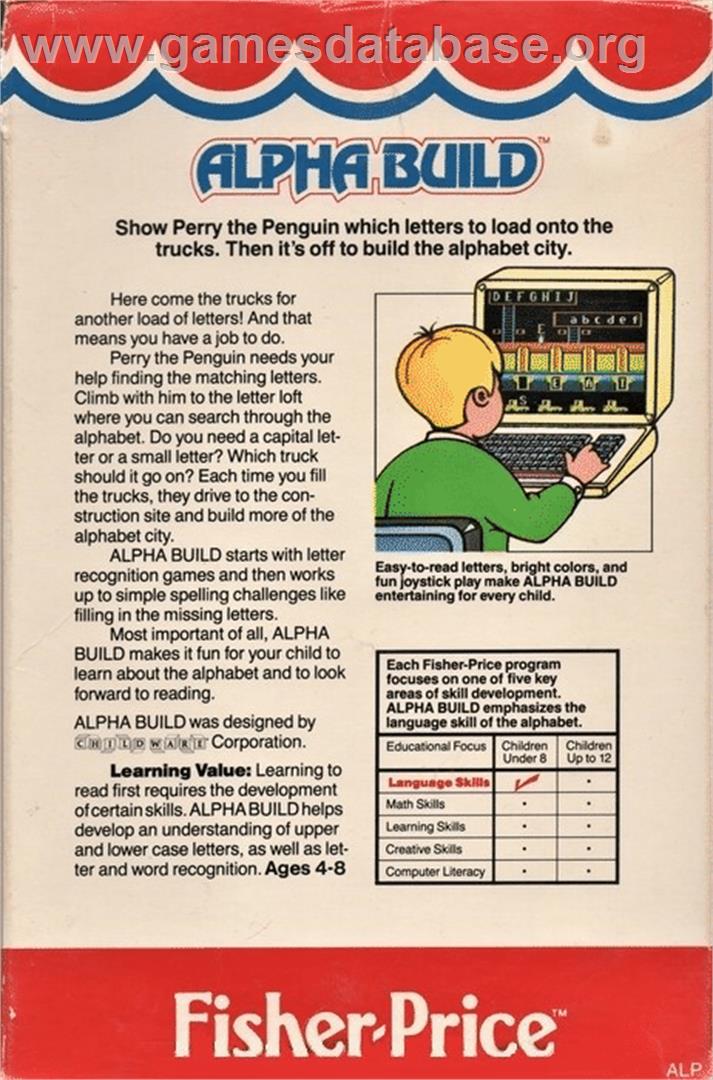 Alpha Build - Commodore 64 - Artwork - Box Back
