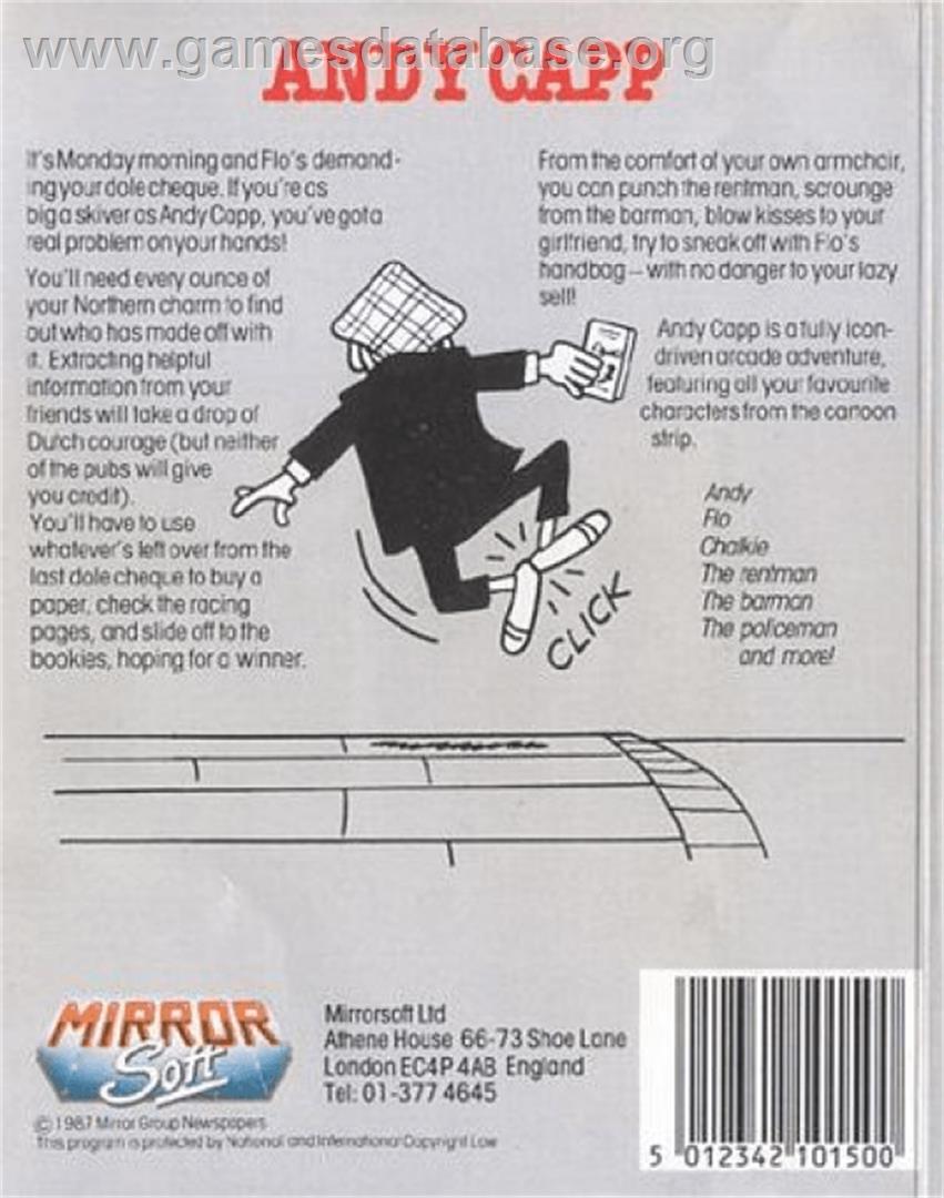 Andy Capp: The Game - Commodore 64 - Artwork - Box Back