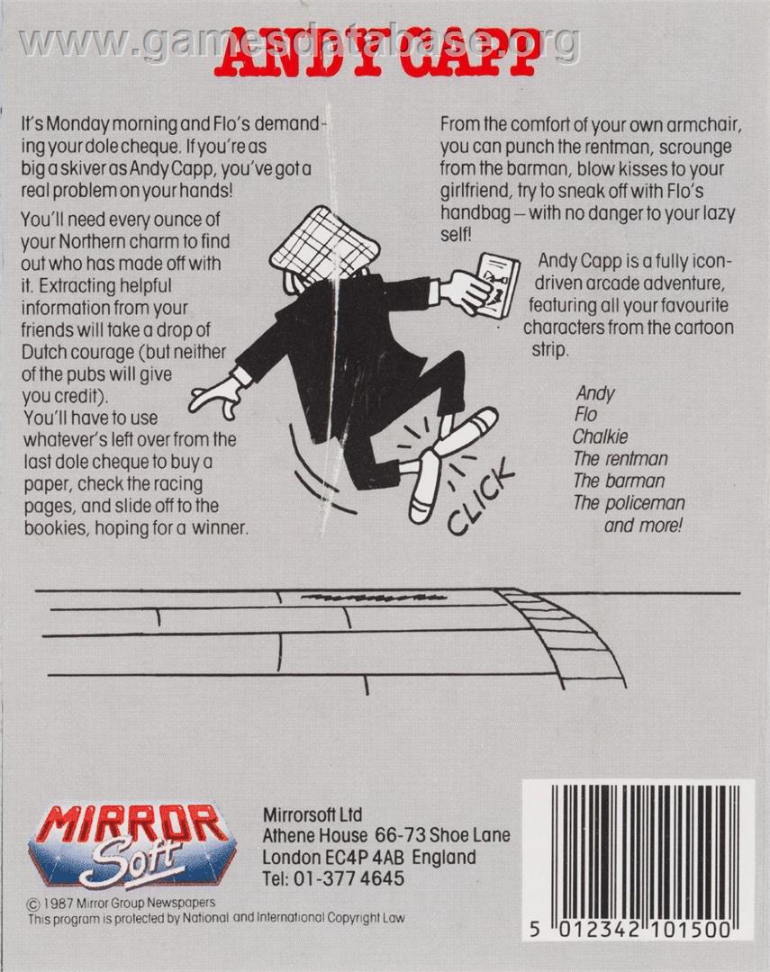Andy Capp - Commodore 64 - Artwork - Box Back