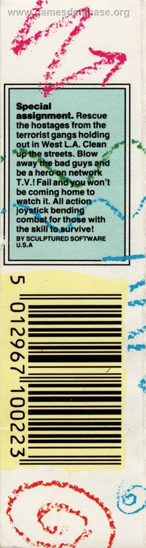 Angeles SWAT, Los - Commodore 64 - Artwork - Box Back