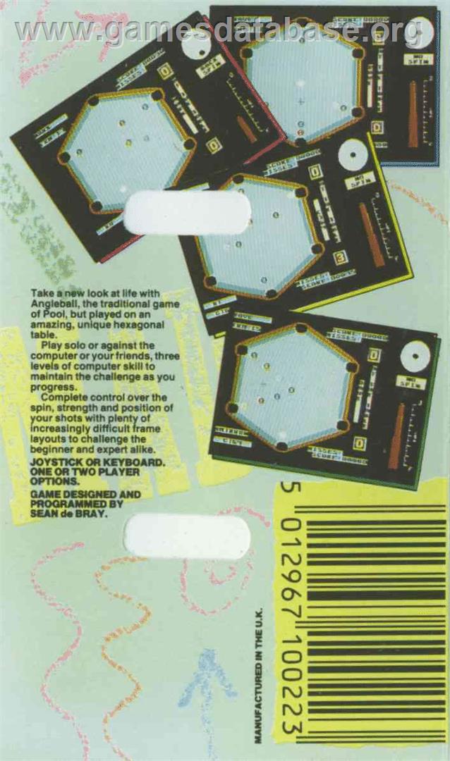 Angle Ball - Commodore 64 - Artwork - Box Back