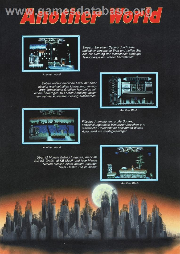 Another World - Commodore 64 - Artwork - Box Back