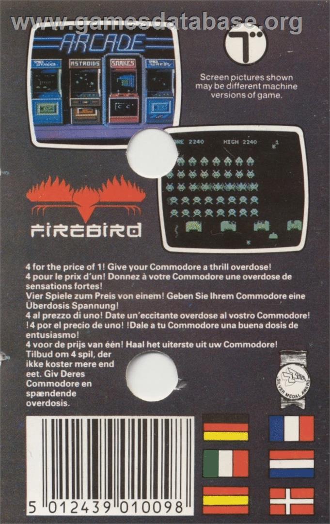 Arcade Classics - Commodore 64 - Artwork - Box Back