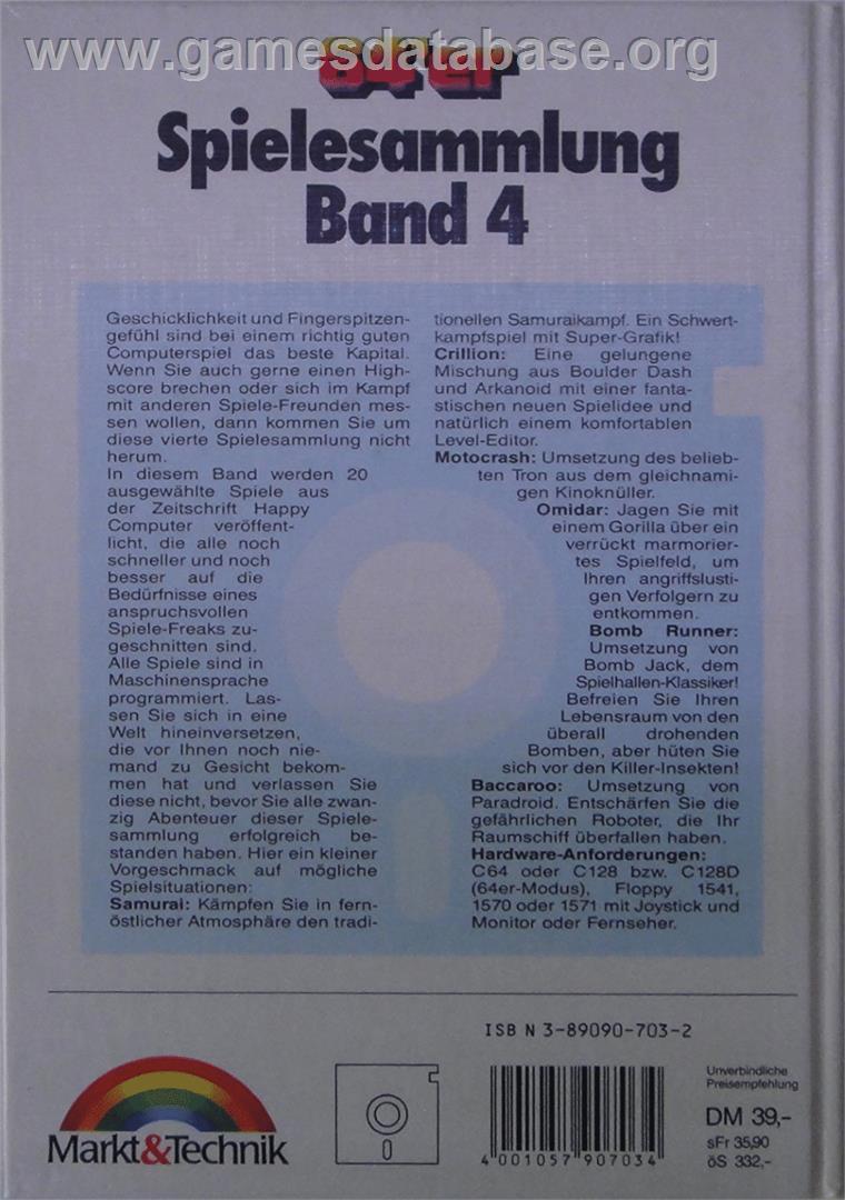 Arcadia - Commodore 64 - Artwork - Box Back