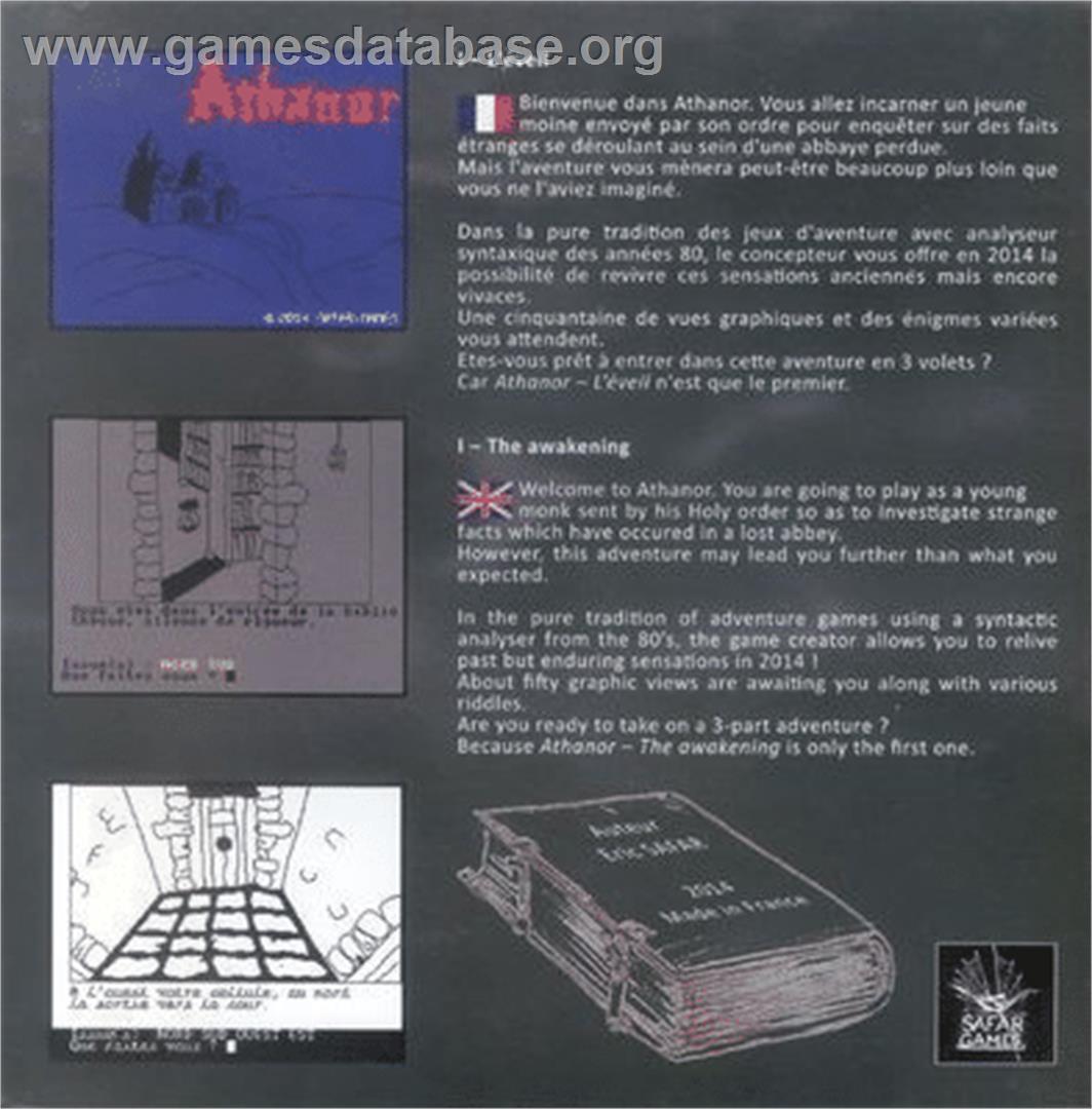 Athanor - Commodore 64 - Artwork - Box Back