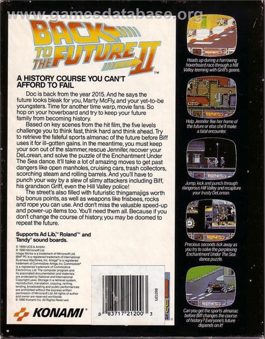 Back To The Future Part 2 - Commodore 64 - Artwork - Box Back