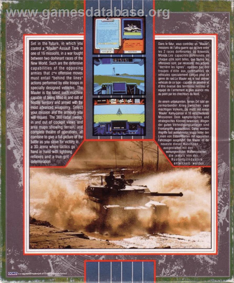 Battle Command - Commodore 64 - Artwork - Box Back