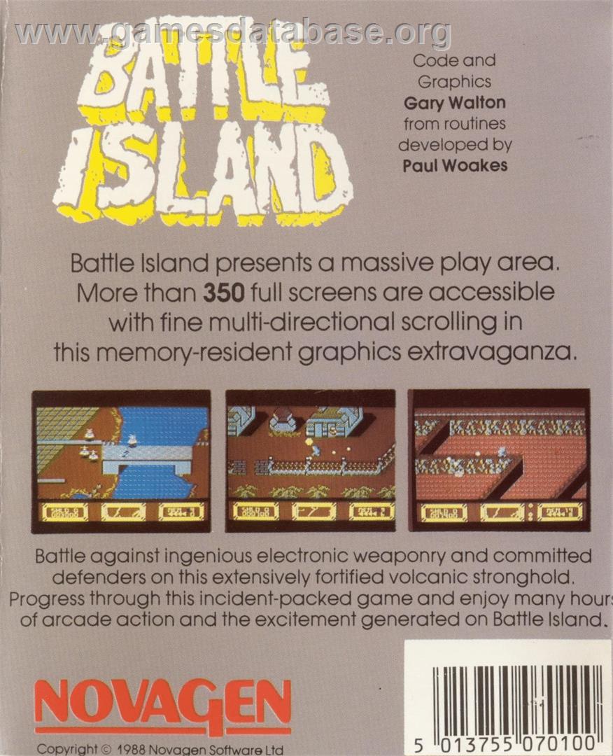 Battle Island - Commodore 64 - Artwork - Box Back