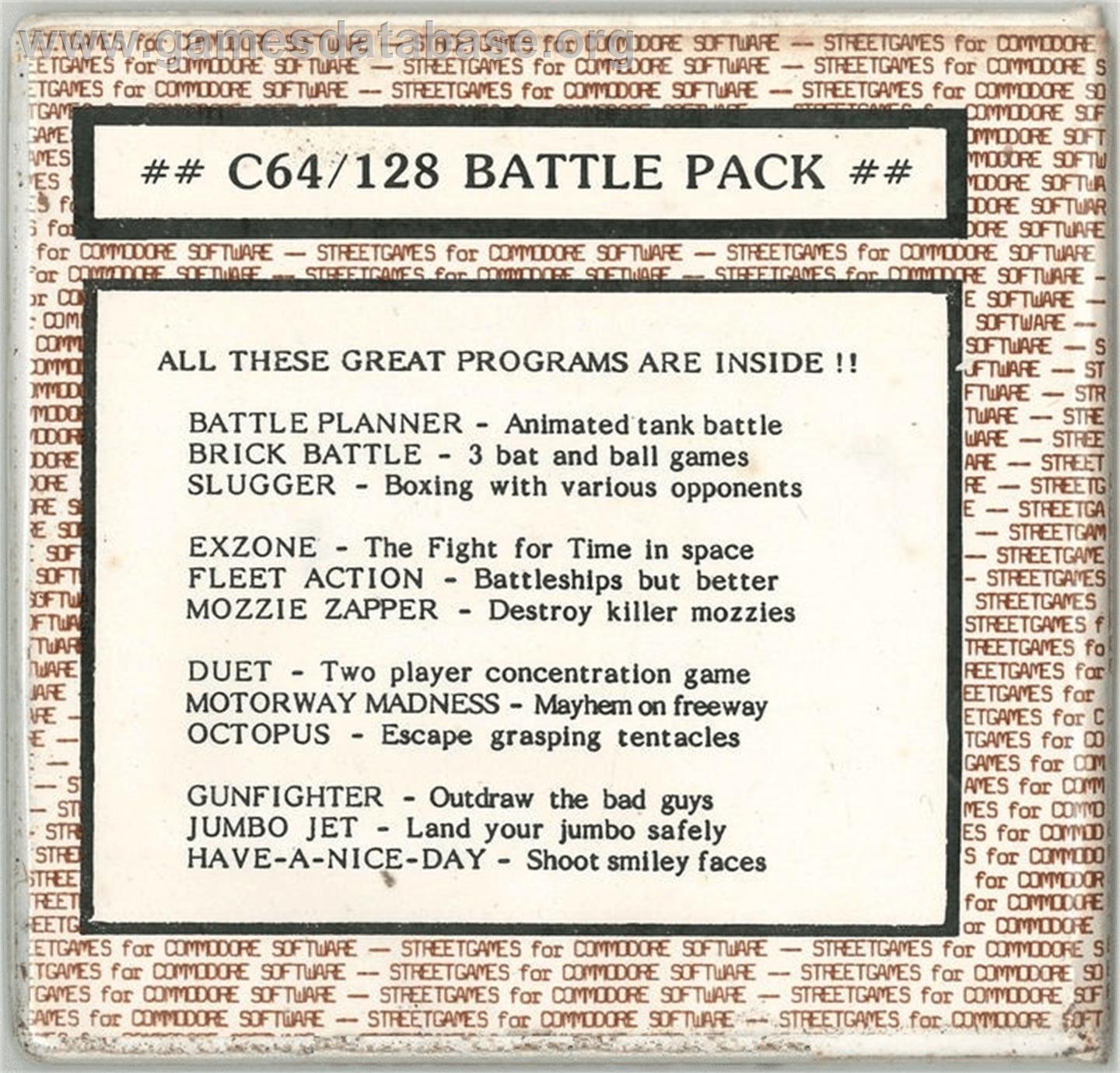 Battle Planner - Commodore 64 - Artwork - Box Back
